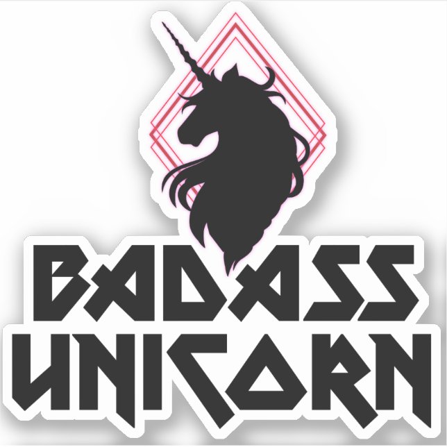 Adesivo Badass Unicorn (Frente)