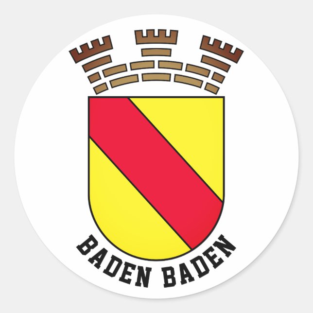 Adesivo Baden Baden casaco de armas - ALEMANHA (Frente)
