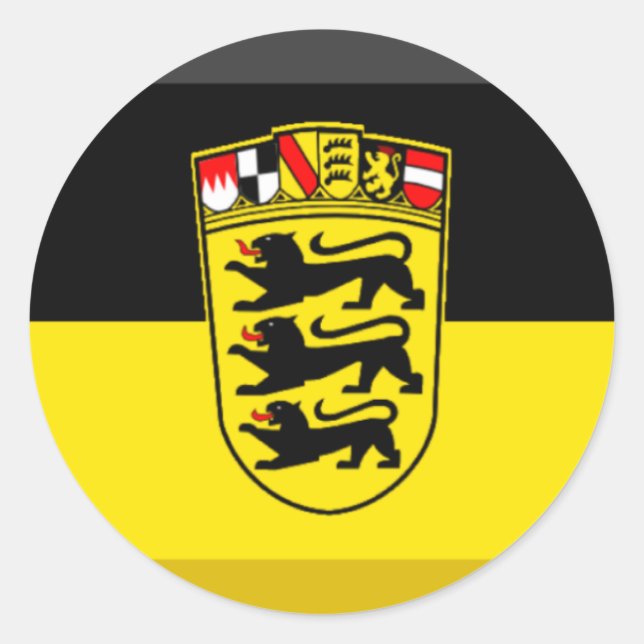 Adesivo Baden-WuerWürttemberg Flag Gem (Frente)