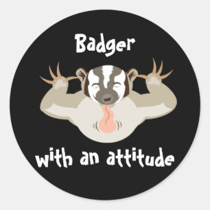 Adesivo Badger_Badger Badgering com uma atitude
