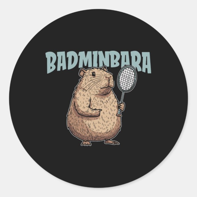 Adesivo Badminbara Shuttle Racquet - Equipe Badminton Capy (Frente)