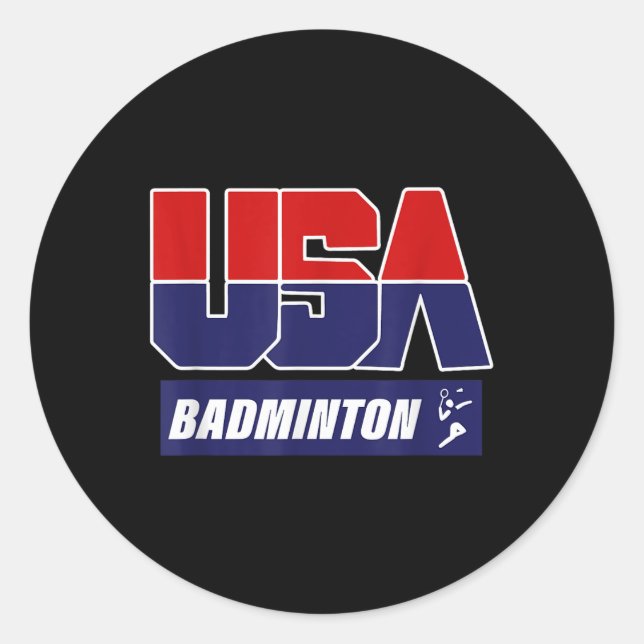 Adesivo Badminton 2021 Usa  (Frente)