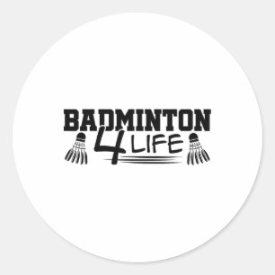 Adesivo Badminton 4 Life Graphic Badminton Player Shuttle