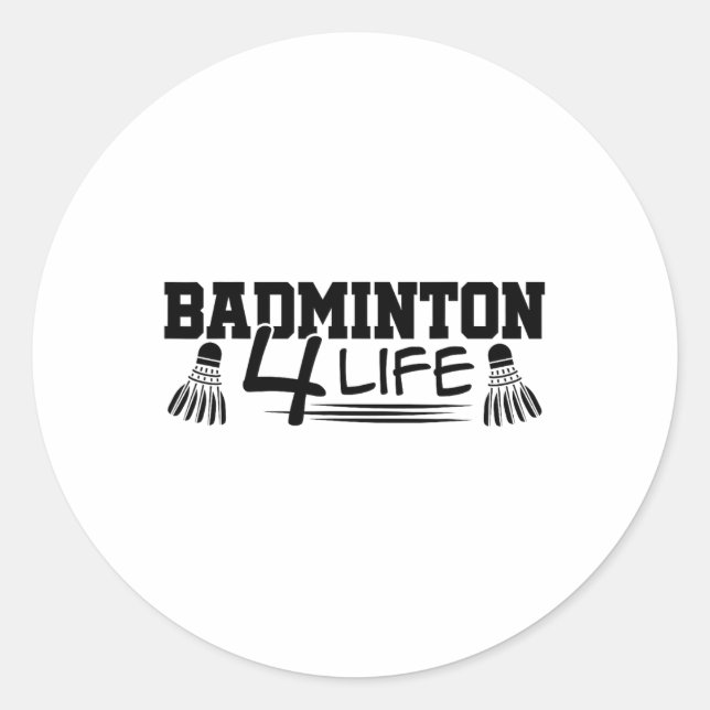 Adesivo Badminton 4 Life Graphic Badminton Player Shuttle (Frente)