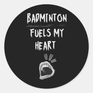 Adesivo Badminton alimenta meu amor pelo esporte de raquet