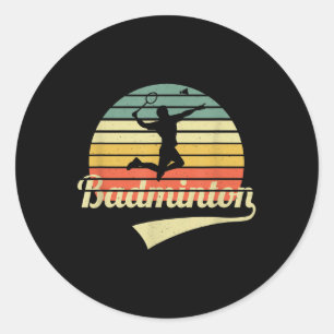 Adesivo Badminton Badminton Vintage Jogador de Badminton E