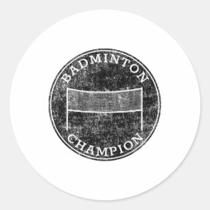 Adesivo Badminton Champion Competitive Family Backyard Spo