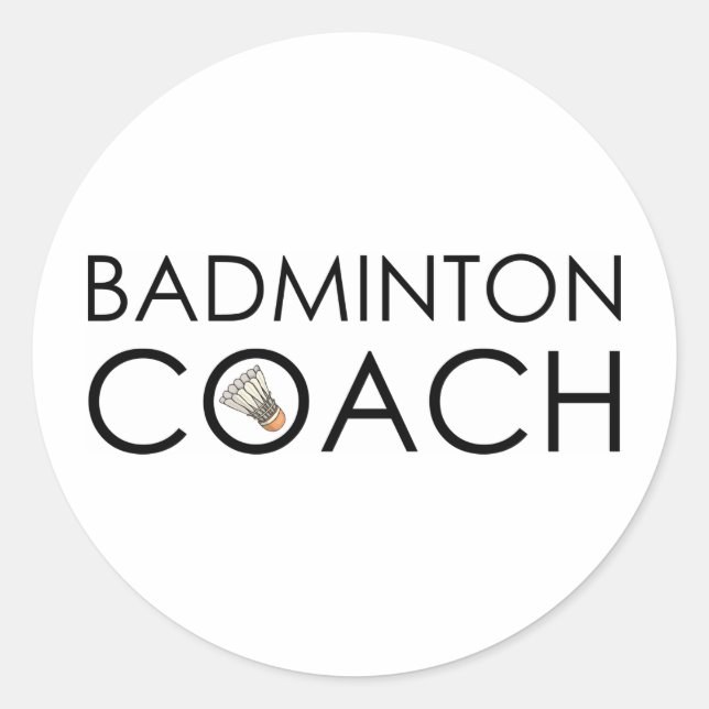 Adesivo Badminton Coach (Frente)