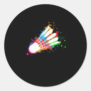 Adesivo Badminton Colorida Shuttle