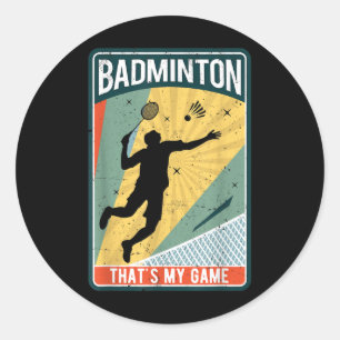 Adesivo Badminton Como Eu Rolo A Vintage É O Meu Jogo
