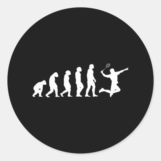 Adesivo Badminton da Evolução do Esporte (Frente)