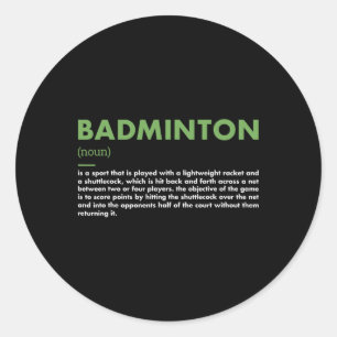 Adesivo Badminton de definição de esporte