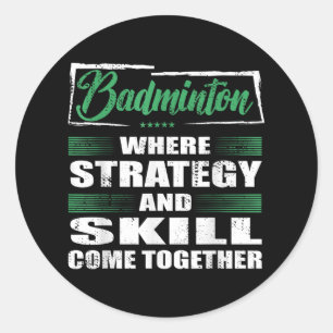 Adesivo Badminton Esporte Strategy And Skill Se Juntam