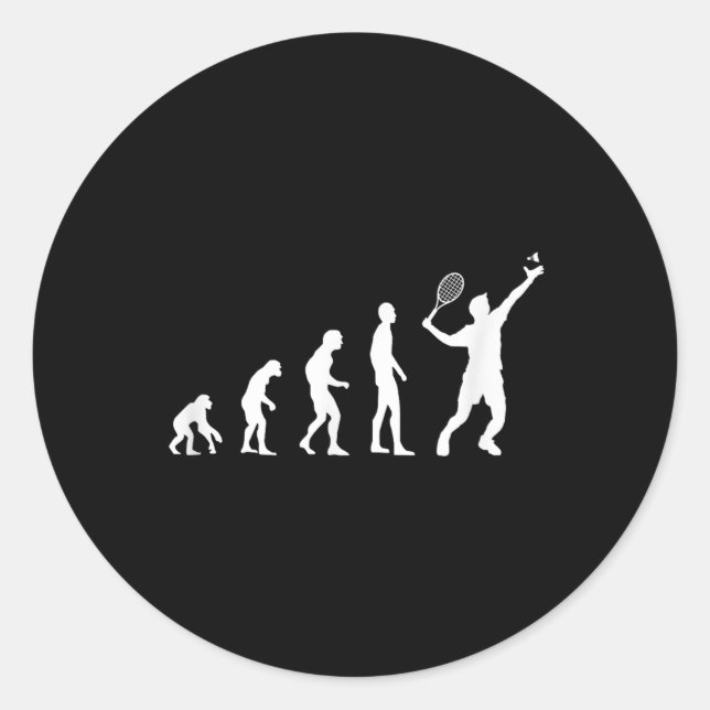 Adesivo Badminton Evolution Engraçado (Frente)