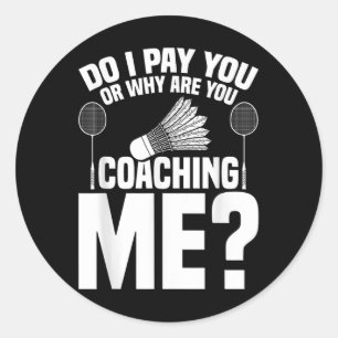 Adesivo Badminton Game Coaching Shuttle Player Badminton
