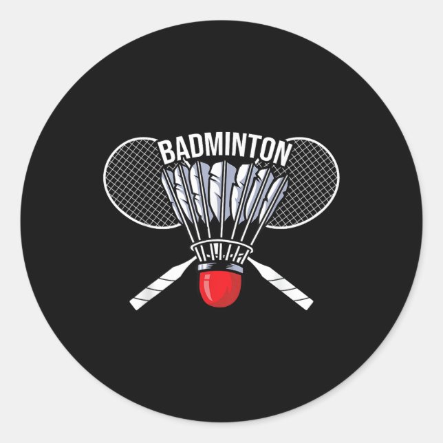 Adesivo Badminton Graphic Badminton Player Shuttle Sports (Frente)