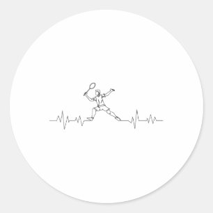 Adesivo Badminton Heartbeat Shuttle Boys Crianças Jovens H