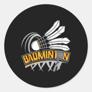 Adesivo Badminton - Jogador de Badminton Peteca