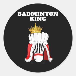 Adesivo Badminton King _ Mens Jogador de Badminton Shirt B