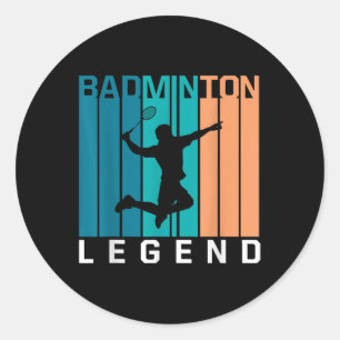 Adesivo Badminton Legend Jogador De Badminton Shuttle Spor
