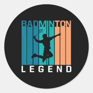 Adesivo Badminton Legend Jogador De Badminton Shuttle Spor