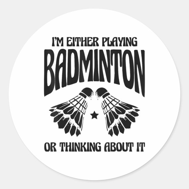 Adesivo Badminton Mãe Shuttle Racket (Frente)