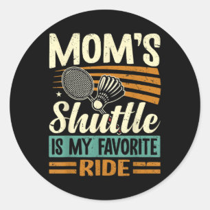 Adesivo Badminton Mães Shuttle - Crianças Que Amam A Mãe