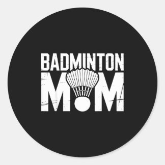 Adesivo Badminton Mom Retro Women Badminton Lover Mommy Mo