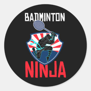 Adesivo Badminton Ninja Camisa Encantada Badminton Player