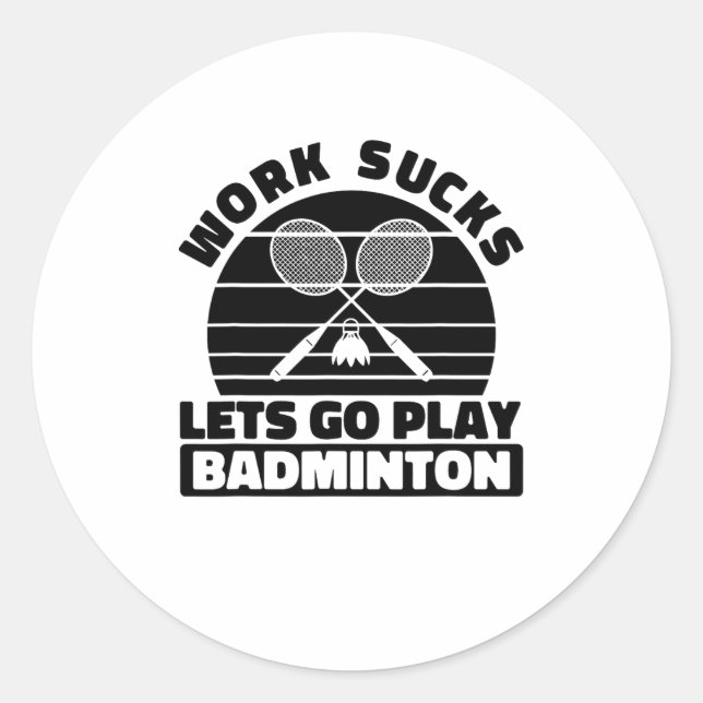 Adesivo Badminton Player Racket - Tribunal da Equipe Racqu (Frente)