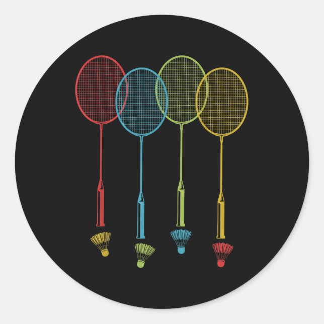Adesivo Badminton Player Team Shuttle Coach Matar Badminto (Frente)