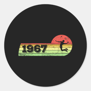 Adesivo Badminton-player Vintage 1967 Birthday Shuttle Bad