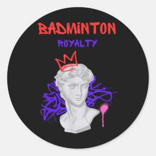 Adesivo Badminton Royalty Campeão de Estátua Grega Pl