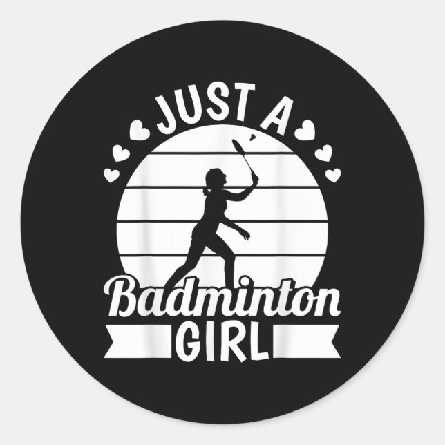 Adesivo Badminton Shuttle Racket - Apenas Um Badminto (Frente)