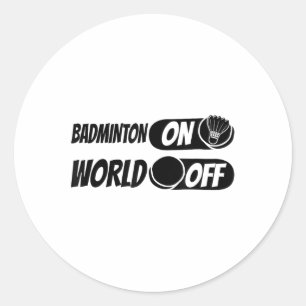 Adesivo Badminton Shuttle Racket - Equipe Badminton No Mun