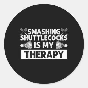 Adesivo Badminton Smashing Shuttles Racquet Sport