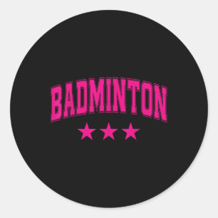 Adesivo Badminton Todas as Estrelas Rosa Clic Retro Varsit