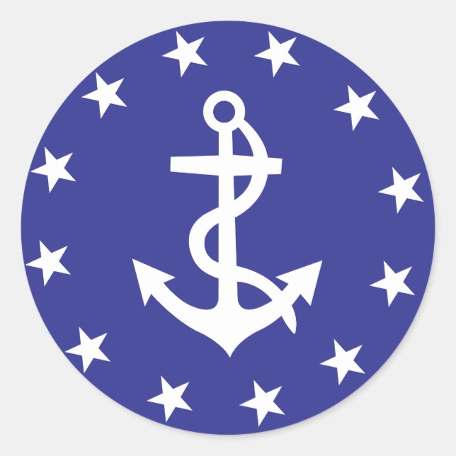 Adesivo Bag_White Anchor_Círculo Ditty de Stars_insignia (Frente)