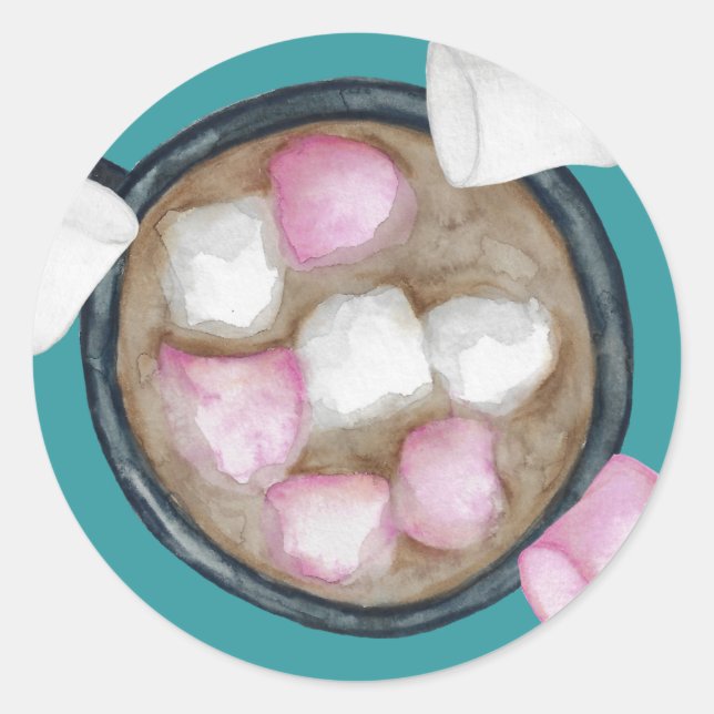 Adesivo Bagaço de cacau chocolate quente doce inverno (Frente)