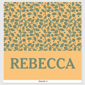 Adesivo Bagagem de Padrões de Folha Laranja e Verde