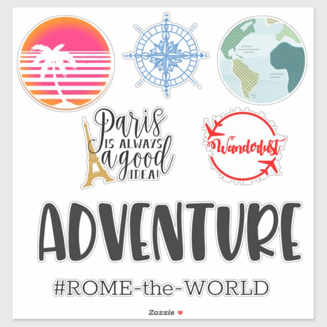 Adesivo Bagagem de Viagem (Folha)