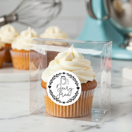 Adesivo Bagagem Leite sem Leite Jug & Wreath Black & White