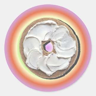 Adesivo Bagel e queijo creme