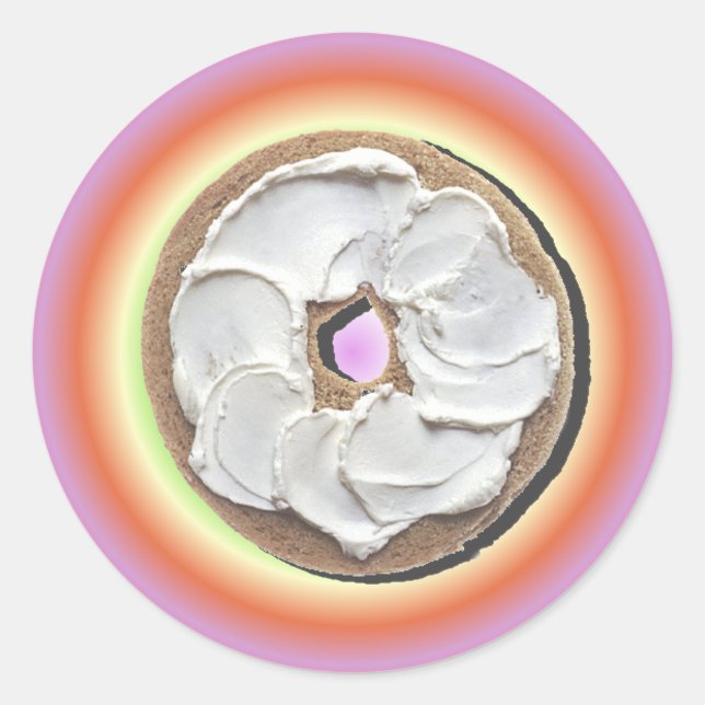 Adesivo Bagel e queijo creme (Frente)