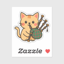 Adesivo Bagpipe Cat Fun Design