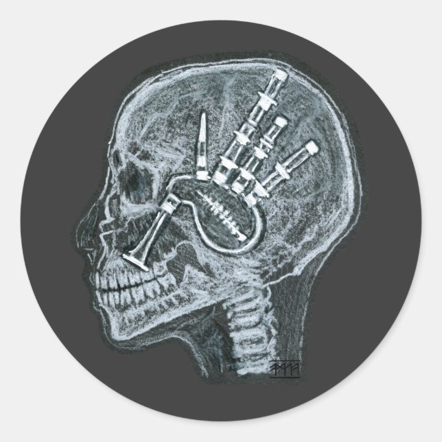 Adesivo Bagpipe na minha mente - Edição escocesa (Frente)