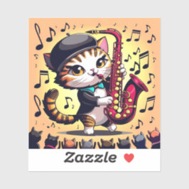 Adesivo Bagpipe tocando Cat