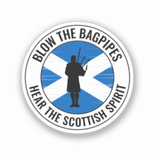 Adesivo Bagpiper Musical Bagpiper Scottish Funny