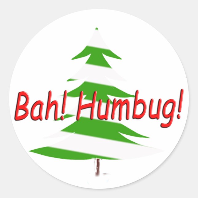 Adesivo Bah! Humbug! Humor de Natal Escuro (Frente)