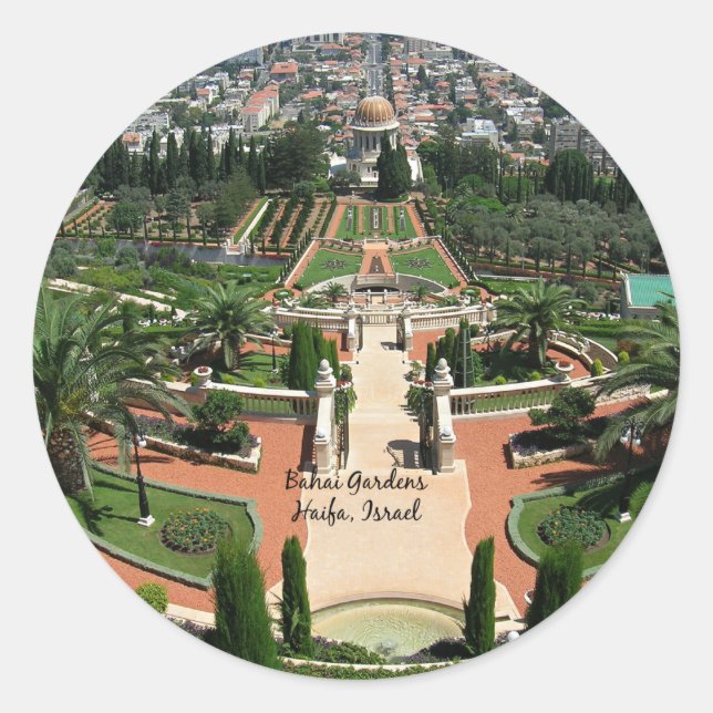 Adesivo Bahai Gardens, Haifa, Israel, (Frente)
